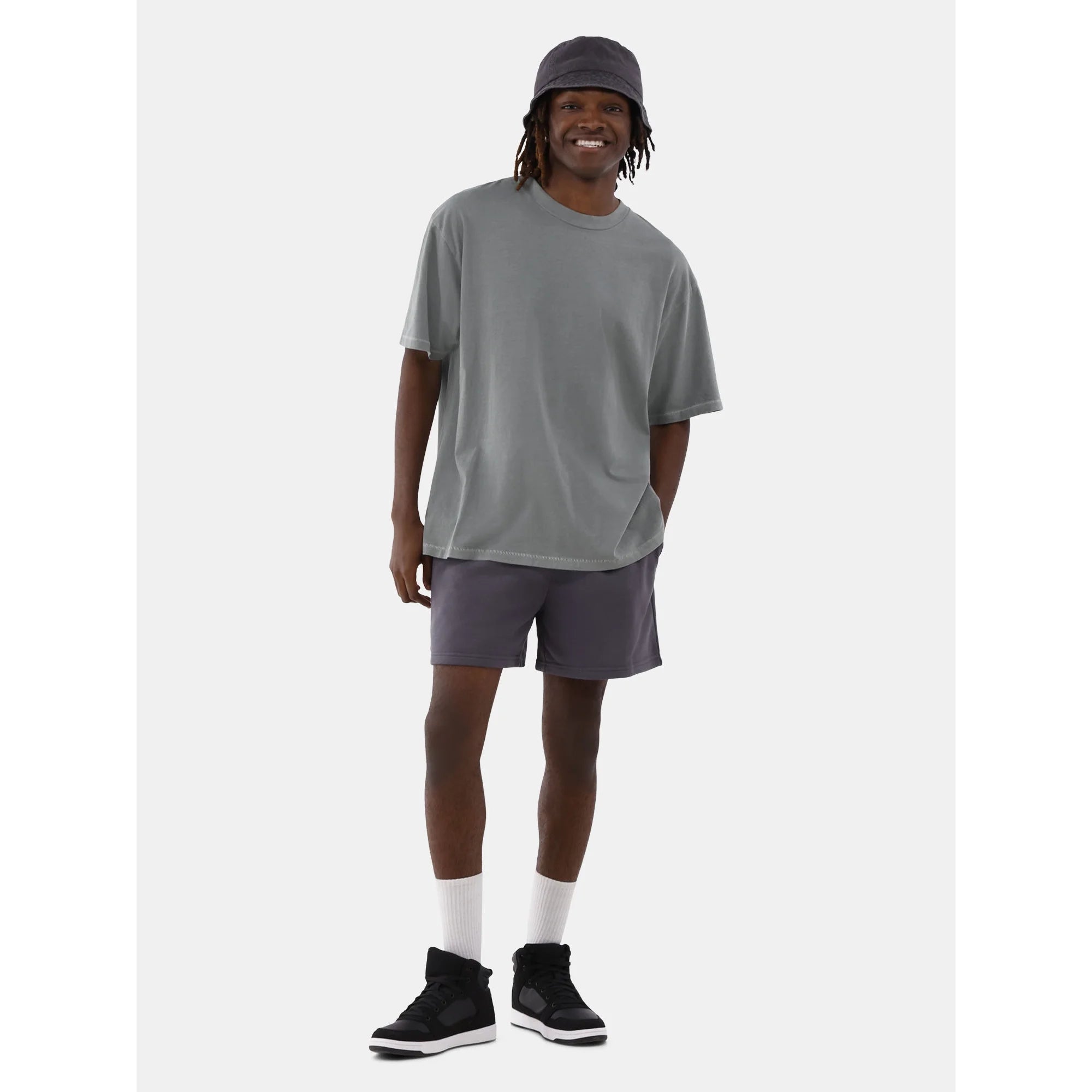 No Boundaries All Gender Cotton Oversize Tee with Short Sleeves, Men's and Big Men's