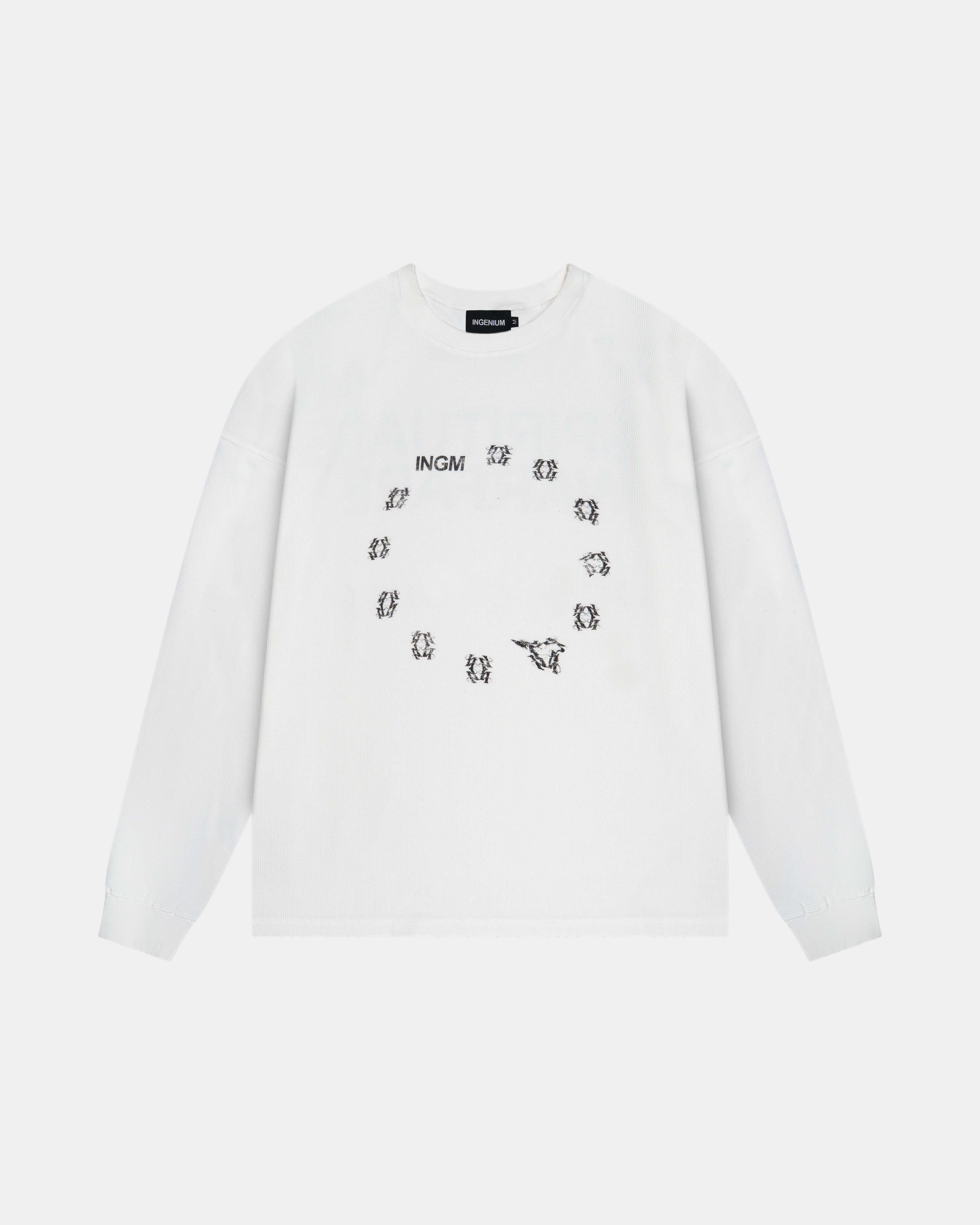 SPIRITUAL WARFARE WAFFLE LONGSLEEVE – OFFWHITE