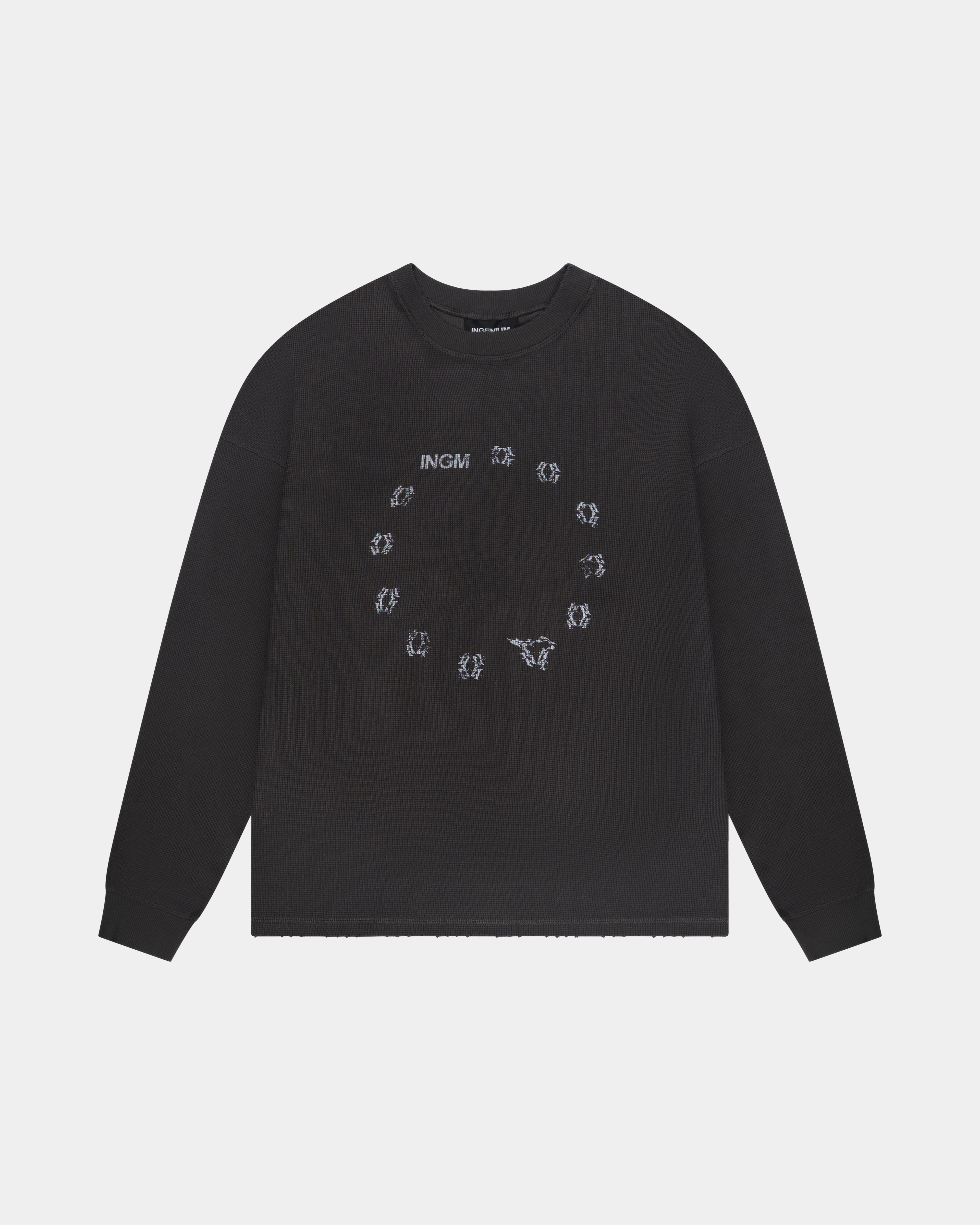 SPIRITUAL WARFARE WAFFLE LONGSLEEVE – VINTAGE GREY